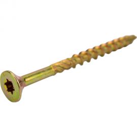 Конструкционный шуруп для дерева ЕВРОПАРТНЕР с фрезой, потайной, ж/п, Torx 30, 6,0x80 + бита, 40 шт. B3 0050 