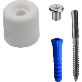 Демпферный ограничитель Левша 40x40, с крепежом, белый У4-9581.Б 