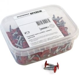 Прессшайба Качественный КРЕПЕЖ 4.2х16 мм, красный рубин RAL 3003, сверло, 250 шт 0300247 КЧ 