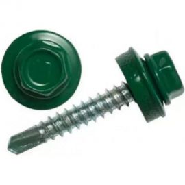 Кровельный саморез Качественный КРЕПЕЖ зелёный мох RAL 6005, 4.8х51 мм, 200 шт 1000109 КЧ 