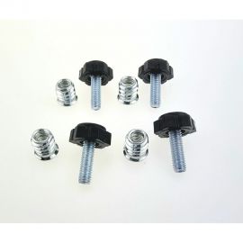 Регулируемая врезная опора с футоркой Элимет М6x17 мм , комплект 4 шт. БП-00002360 