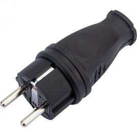 Разборная вилка General Lighting Systems GRV-P-16-R-G-B-IP44, 16А, круглая, с заземлением, черная, IP44, 1/20/200 470517 