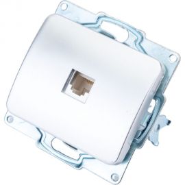 Одинарная телефонная розетка СВЕТОЗАР ГАММА SV-54117-SM 