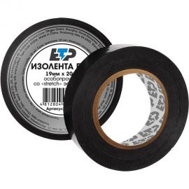 Изолента пвх ЕТР 19 мм, 20 м, черная 53206 