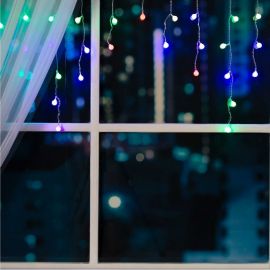 Бахрома Luazon DECOR Шарики, IP20, Ш1.8 м, В0.5 м, Н.С. LED-48-220V, моргает, МУЛЬТИ RGRB 3556860 