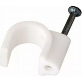 Круглый крепеж кабеля REXANT 20 мм, белый 50шт 07-4020 