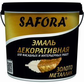 Декоративная акриловая эмаль SAFORA золото, металлизированная 800 г ЭМ102/2М 
