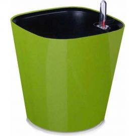 Горшок с автополивом ООО КЗНМ квадратный d21, оливковый, 4.5л 528124 