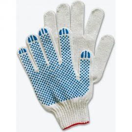 Рабочие перчатки ВОЛГА ПОЛИМЕР ХБ+ПВХ, 10 класс, 5 нитей, 10 пар Т1732 