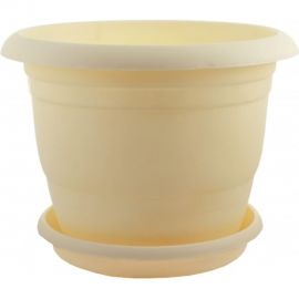 Кашпо Ангора 5 л, с поддоном, кремовое А5231крем 