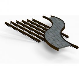 Бордюр ООО Металекс Metalex 60x40x2500 мм, коричневый, 6 шт. BRK604025 