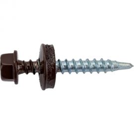 Кровельные саморезы ВИРТУОЗ 4,8х38 мм, RAL 8017, шоколад, 150 шт. 600-44068 