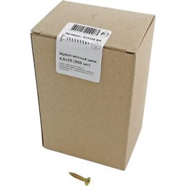 Шуруп крепежная техника жёлтый цинк 4,5x25, 950 шт. 431358 БК 