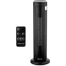 Тепловентилятор BRAYER 2200 Вт, LED-диспл, тайм 12 ч, 20 кв.м, пульт ДУ BR4803 