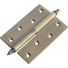 Латунная петля с коронкой MORELLI MB 100x70x3 AB L C -N левая, античная бронза 9010226 