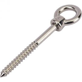 Нержавеющий рым-шуруп KREPFIELD М5x50, ART 8271, А2, 6 шт. 8271А2РЫМШУРУПМ5X50-6 