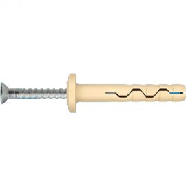 Дюбель-гвоздь ЕВРОПАРТНЕР нейлоновый, pdg f, с грибовидным бортиком, 6x40 мм, 120 шт. 89373 