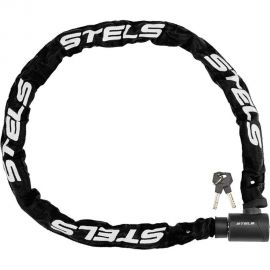 Цепь-замок STELS 85803 в тканевой оплетке, с ключом, 6x1200 мм, черный 540041 