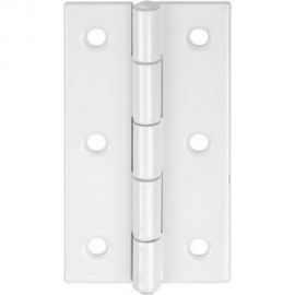 Петля VORMANN узкая, 80х41х1,5 мм, оцинкованная, латунный штифт, цвет: белый 00501 080 W 