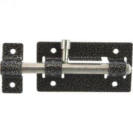 Накладная задвижка для дверей Россия ЗД-01 корпус порошковое покрытие стержень цинковое покрытие серебро круглый засов 14 мм 64x115 мм 37772-1 