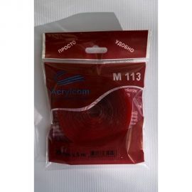 Акриловая лента Акрилком М113 прозрачный носитель, 0,8 мм х 20 мм х 5 м М113 20мм 