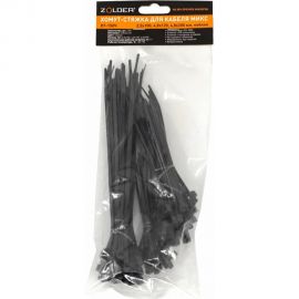 Стяжка для кабеля ZOLDER МИКС 2,5х100мм/4,8х120мм/4,8х200мм, 50/50/50шт. D7-150Ч 