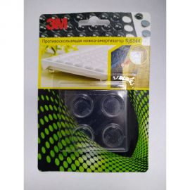 Амортизатор полусфера, прозрачный 3M SJ5344 4,0 мм х 19,0 мм, 4 шт./лист 5344 SJ 