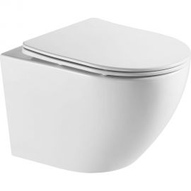 Подвесной унитаз Azario grado 490x365x370 безободковый, антивсплеск, торнадо, микролифт az-0046-uq 00081016 