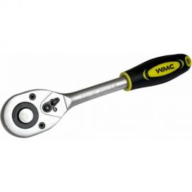 Трещотка WMC TOOLS реверсивная, с резиновой ручкой, 3/8(L-200мм,24зуб.) 48824 80234 