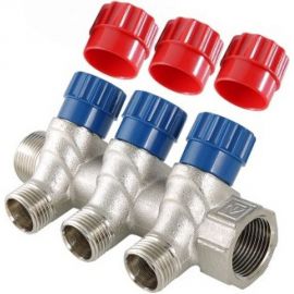 Коллектор с регулирующими вентилями 1х3 вых. 1/2 нар. Valtec VTc.560.N.0603 