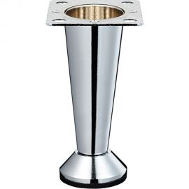 Ножка Tech-Krep металл, конус, регулируемая, Н80 мм, хром - накл. 148563 