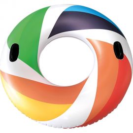 Круг для плавания с ручками Ecos Цветное колесо 118 см SC-51 993151 