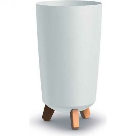 Высокое кашпо на ножках Prosperplast DGTL240 S449 GRACIA TUBUS SLIM диам. 24 см, высота 445 мм, белое 067345 