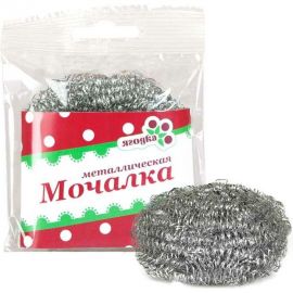 Мочалка для посуды Ягодка металлическая, оцинкованная, спиральная, 1 шт. 10090 