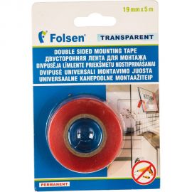 Универсальная двухсторонняя монтажная лента Folsen 19ммх5м ПЭТ 03522519 