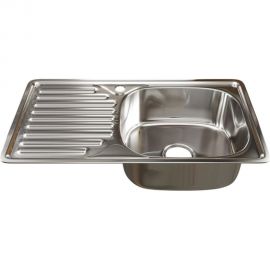 Врезная мойка mixline 42х76х16 см, 0.6, правый выпуск 3 1/2, с сифоном 530530 