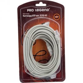 Патч-корд Pro Legend UTP категории 5E RJ-45 вилка - RJ-45 вилка, серый, 10 м. PL1224 