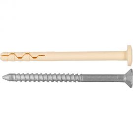 Дюбель-гвоздь ЕВРОПАРТНЕР нейлоновый, pdg f, с грибовидным бортиком, 6x80 мм, 35 шт. 1 0009 09 