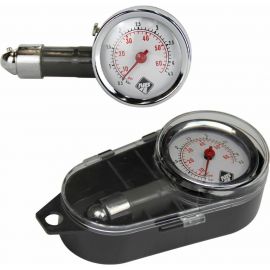 Шинный манометр Nova Bright до 6 атм, металлический, в пластиковом футляре 47756 