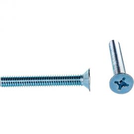 Винт ZAMETAL М6х40 потайн. гол., DIN 965, оц., 200 шт ZA513694 