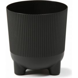 Кашпо на ножках LAMELA Sp.z o.225 ARIA eco recycle jumper 14х15 см, черное 066199 