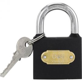 Навесной замок DELI 50 мм dl508903 (автомат, личинка латунь, 3 ключа, защита от влаги) 119312 