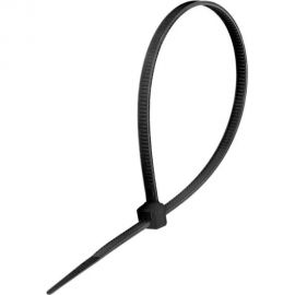 Нейлоновая хомут стяжка ExeGate CV66-300x3.6B нейлон 6.6, 300x3.6 мм, неоткрывающ., halogen free, -40...+85C, черная, 100 шт. 253856 