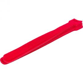 Стяжка-липучка NIKOMAX с мягкой пряжкой, 210x16 мм, красная, 10 шт. NMC-CTV210-16-SB-RD-10 