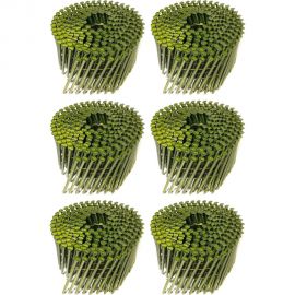 Барабанные гвозди Кордленд 1500 шт. (6 кассет по 250 шт.) O 2,8 мм, длина 80 мм, O шляпки 6,8 мм, гладкие GVB-00027.6 