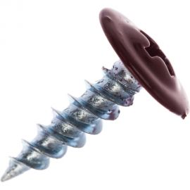 Прессшайба Качественный КРЕПЕЖ 4.2х16 мм, красное вино RAL 3005, острая, 250 шт 0200237 КЧ 