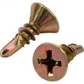 Оконный саморез KRANZ сверло 3,9x13, желтый цинк, 500 шт. KR-01-3722-001 