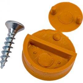 Зеркалодержатель пластиковый Tech-Krep для мебели бежевый бук с шурупом 8 шт. пакет 127526 