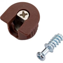Эксцентриковая стяжка Tech-Krep коричневая D20 мм 2 шт. пакет 153886 