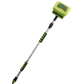 Телескопическая щетка для мытья ZiZay длина 1,6 метра, с клапаном под воду и краником, щетина 5 см ZZ0129 